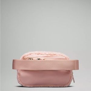 NWT Lululemon pink fleece belt bag
